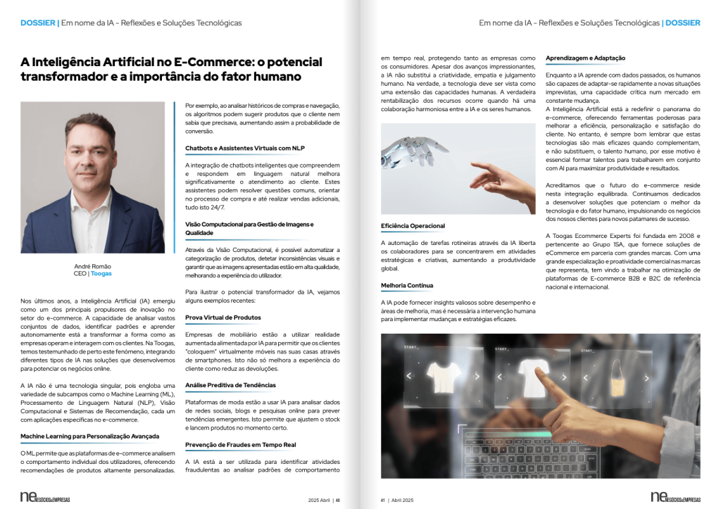 Revista Negócios & Empresas - A Inteligência Artificial no Ecommerce